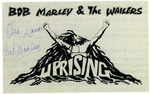 Bob marley signed uprising - bob, 'uprising'