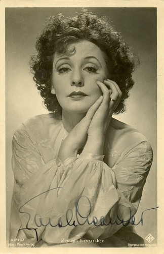 Zarah leander signed - zarah,